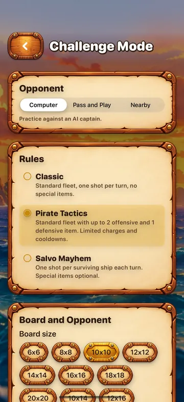 Challenge Mode, your rules